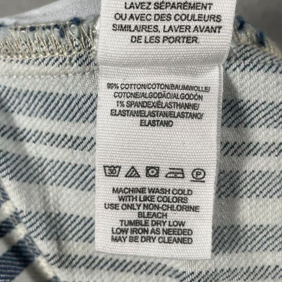 NWT FREE PEOPLE Womens Hi-Rise Knit Belted Striped Indigo Blue Shorts Size 4 - Picture 9 of 12